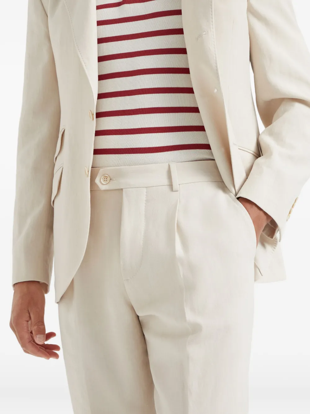 Brunello Cucinelli Linnen broek Beige