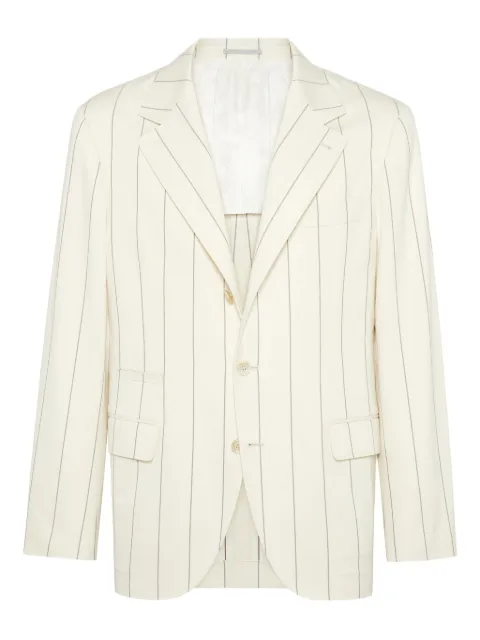 Brunello Cucinelli blazer con motivo de rayas