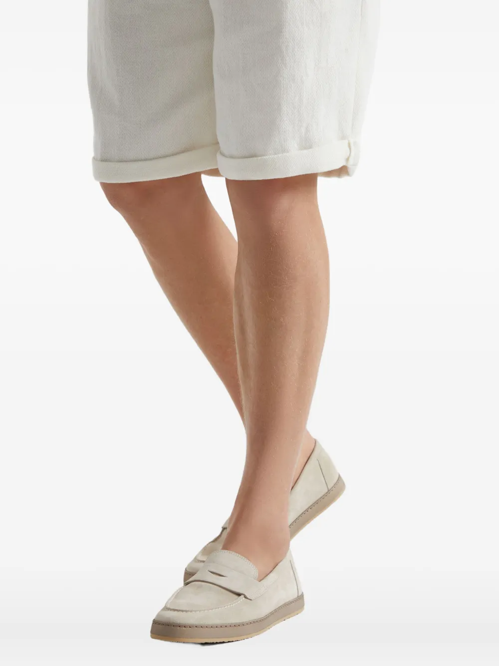 Brunello Cucinelli Leren loafers Beige