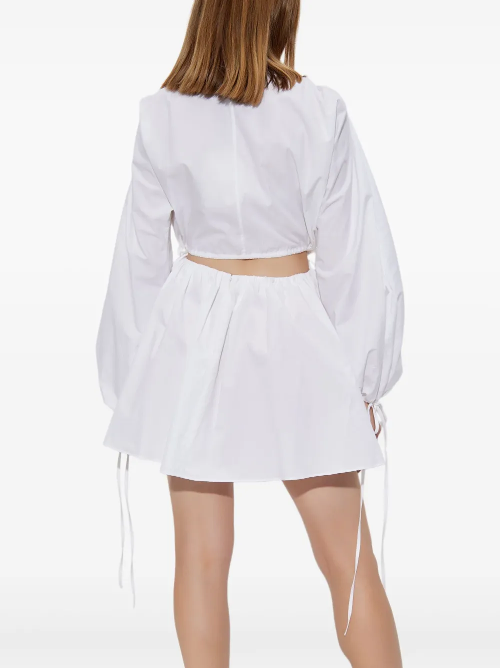 Blumarine Linnen mini-jurk Wit