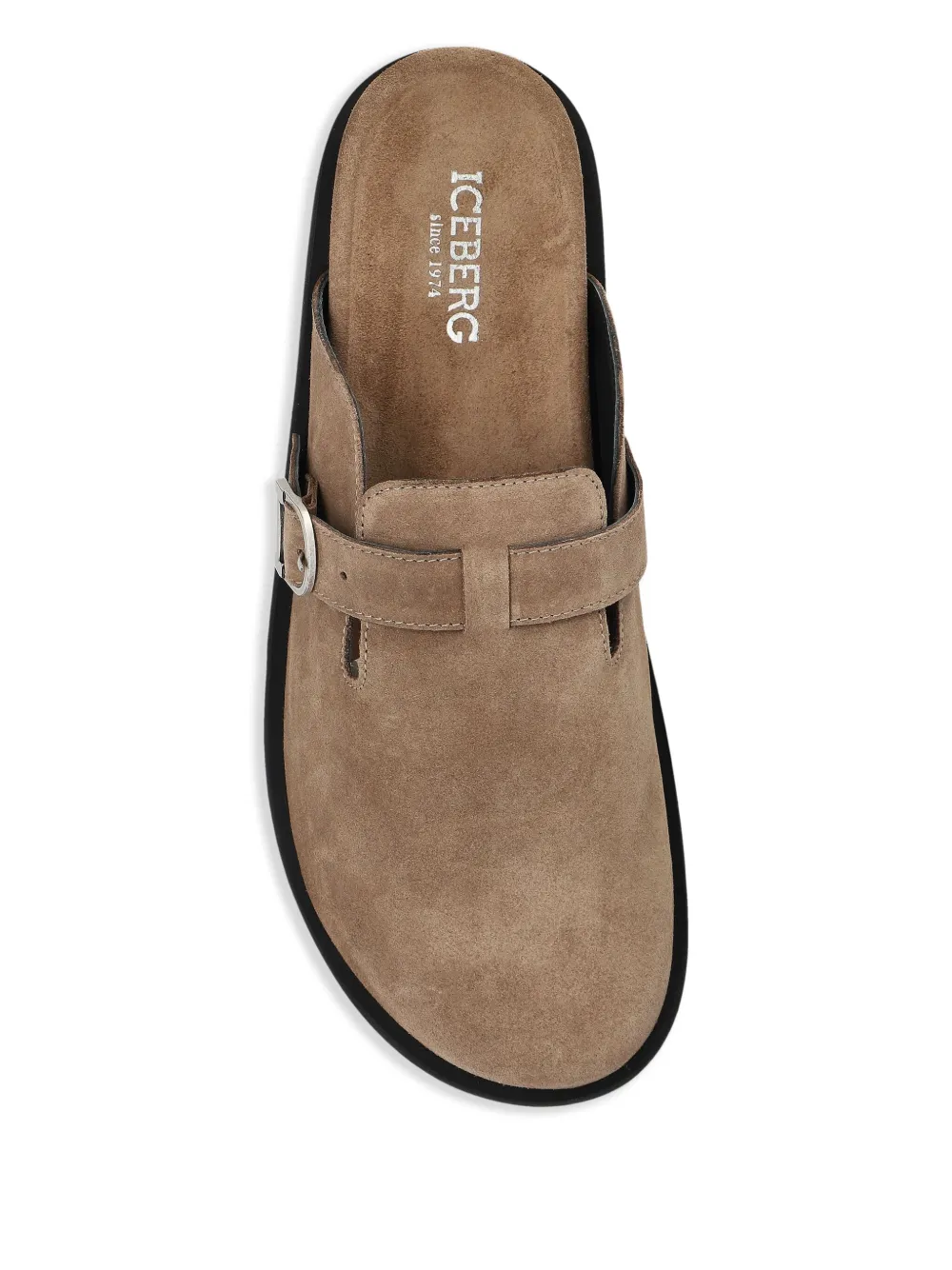 Iceberg leather slippers Brown