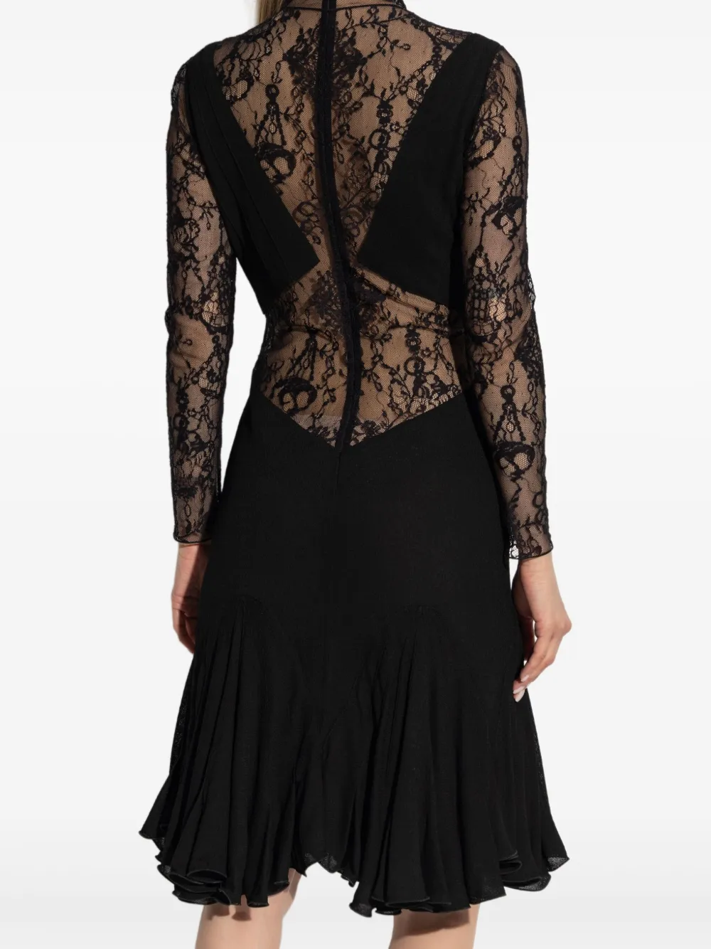 Givenchy Midi-jurk met kant Zwart