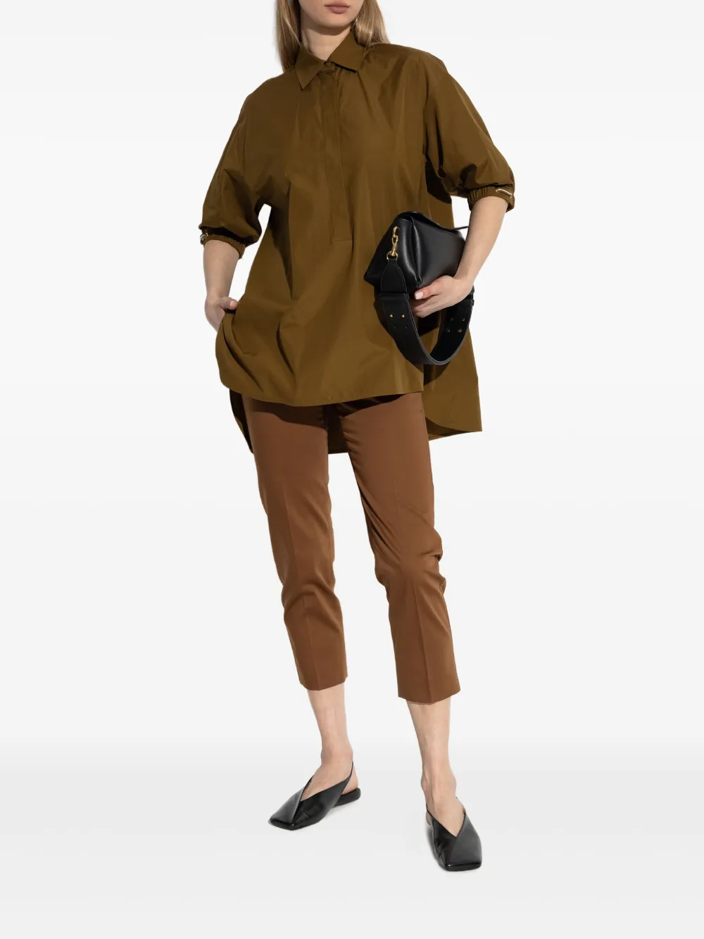Max Mara Lince high waist pantalon - Bruin