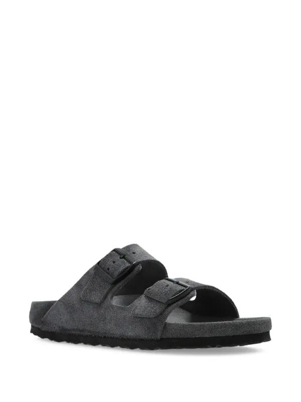 Birkenstock Black Suede Two-Buckle Sandals Betula Birkenstock Arizona Black Suede Double Strap Sandals  main image 4