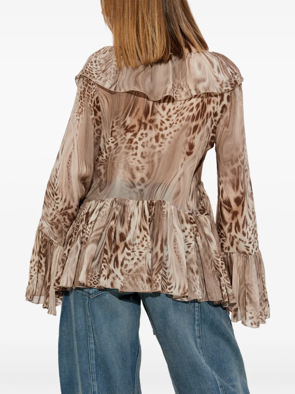 BLUMARINE PRINTED CHIFFON BLOUSE