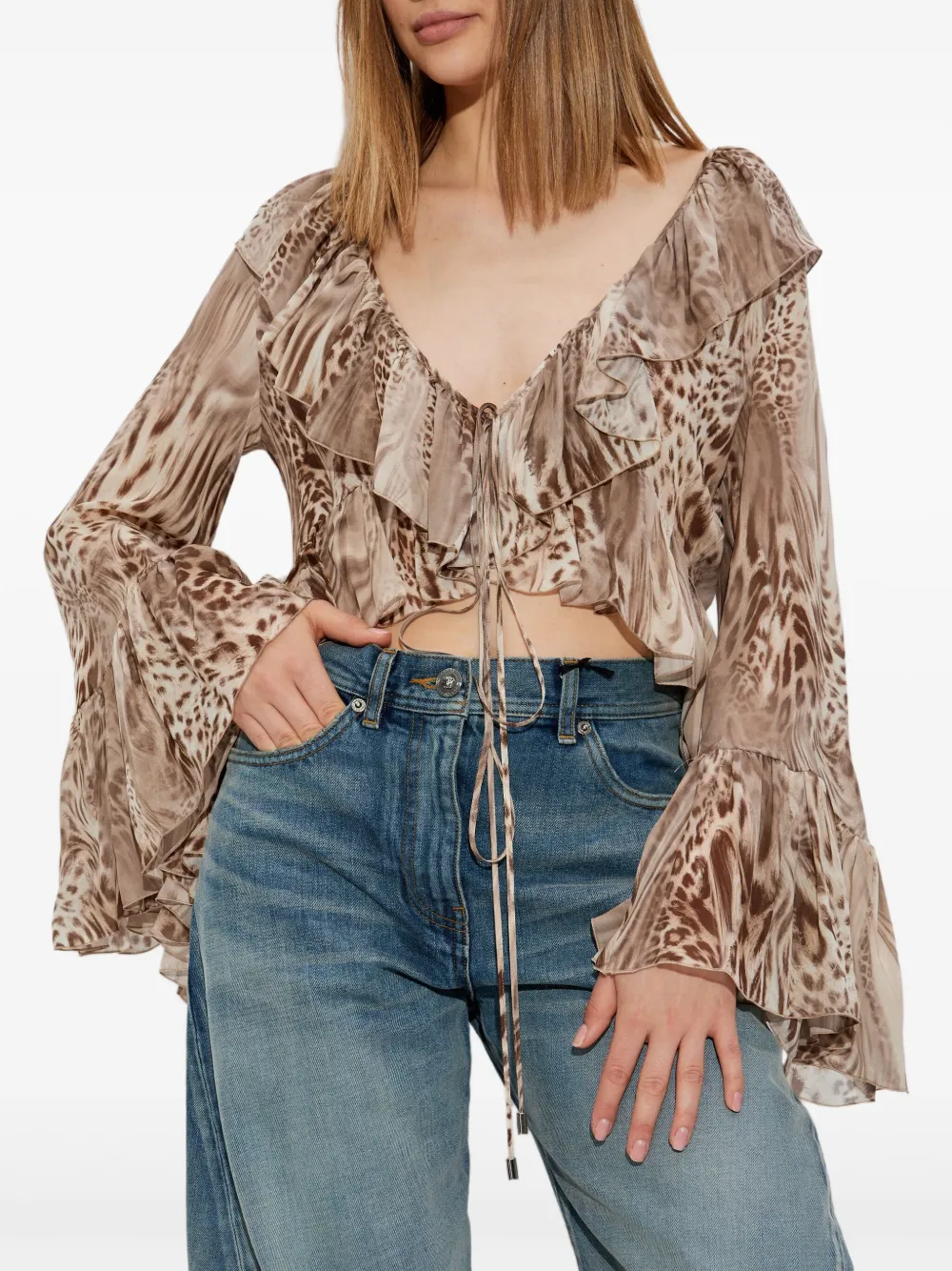 BLUMARINE PRINTED CHIFFON BLOUSE