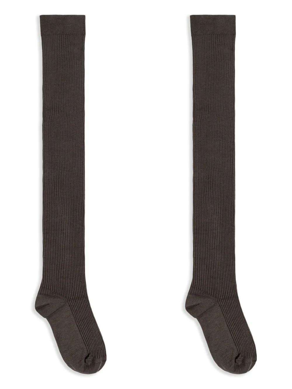 knee-length ribbed socks