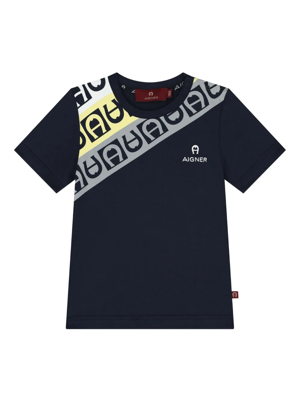Aigner Kids ロゴ Tシャツ - ブラック Aigner Kids ロゴ Tシャツ - ブラック