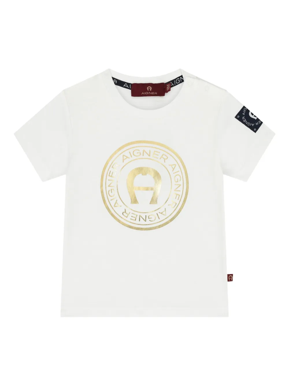Aigner Kids T-shirt met logo Wit