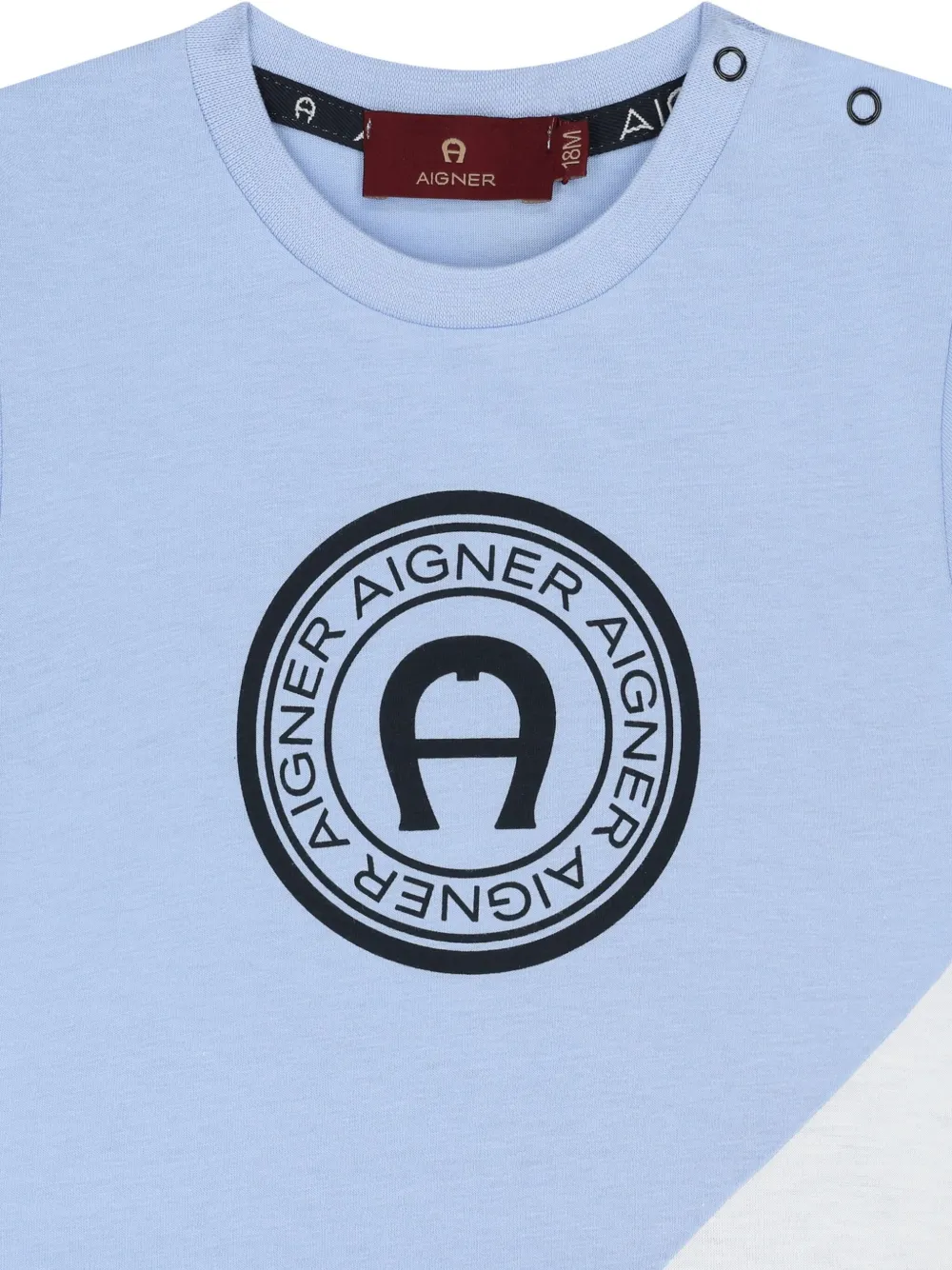 Aigner Kids T-shirt met logo Blauw