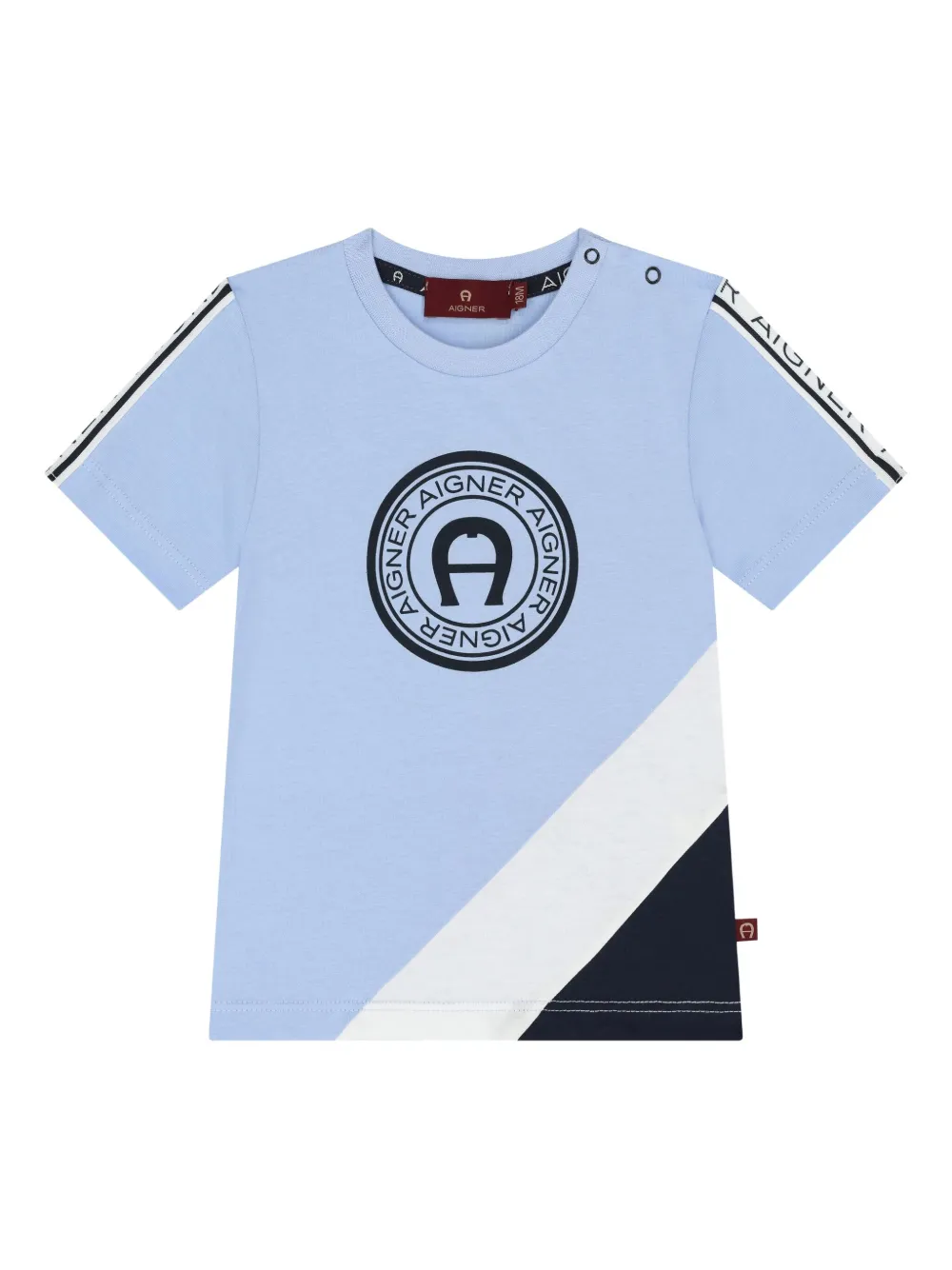 Aigner Kids T-shirt met logo Blauw