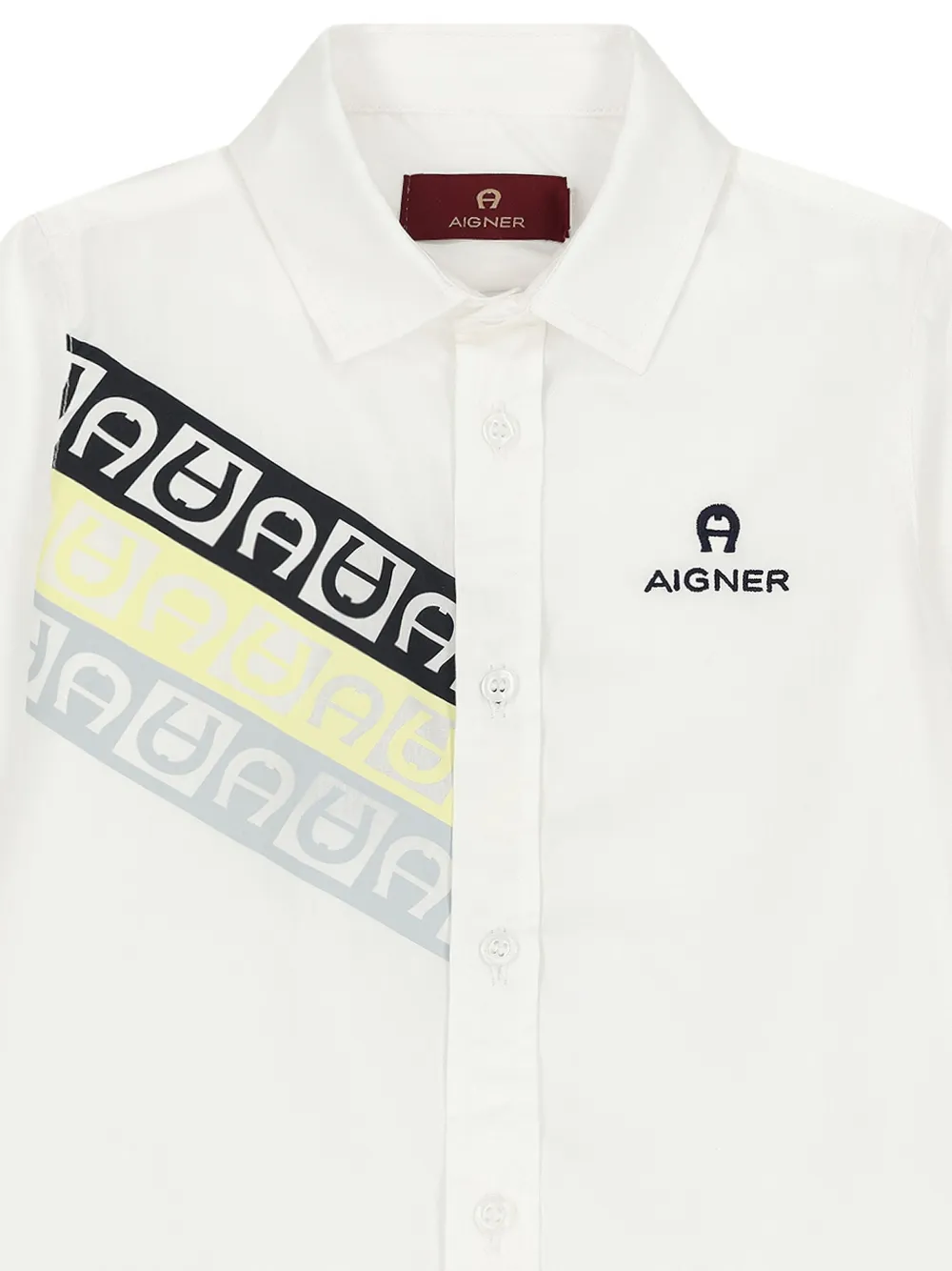 Aigner Kids Shirt met logoprint Wit