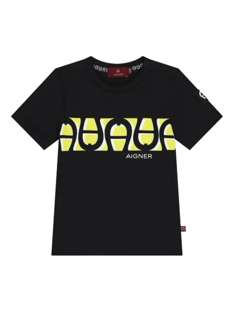 Aigner Kids playera con logo gráfico