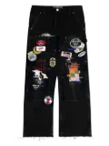 Better with Age patchwork-badge trousers - Black