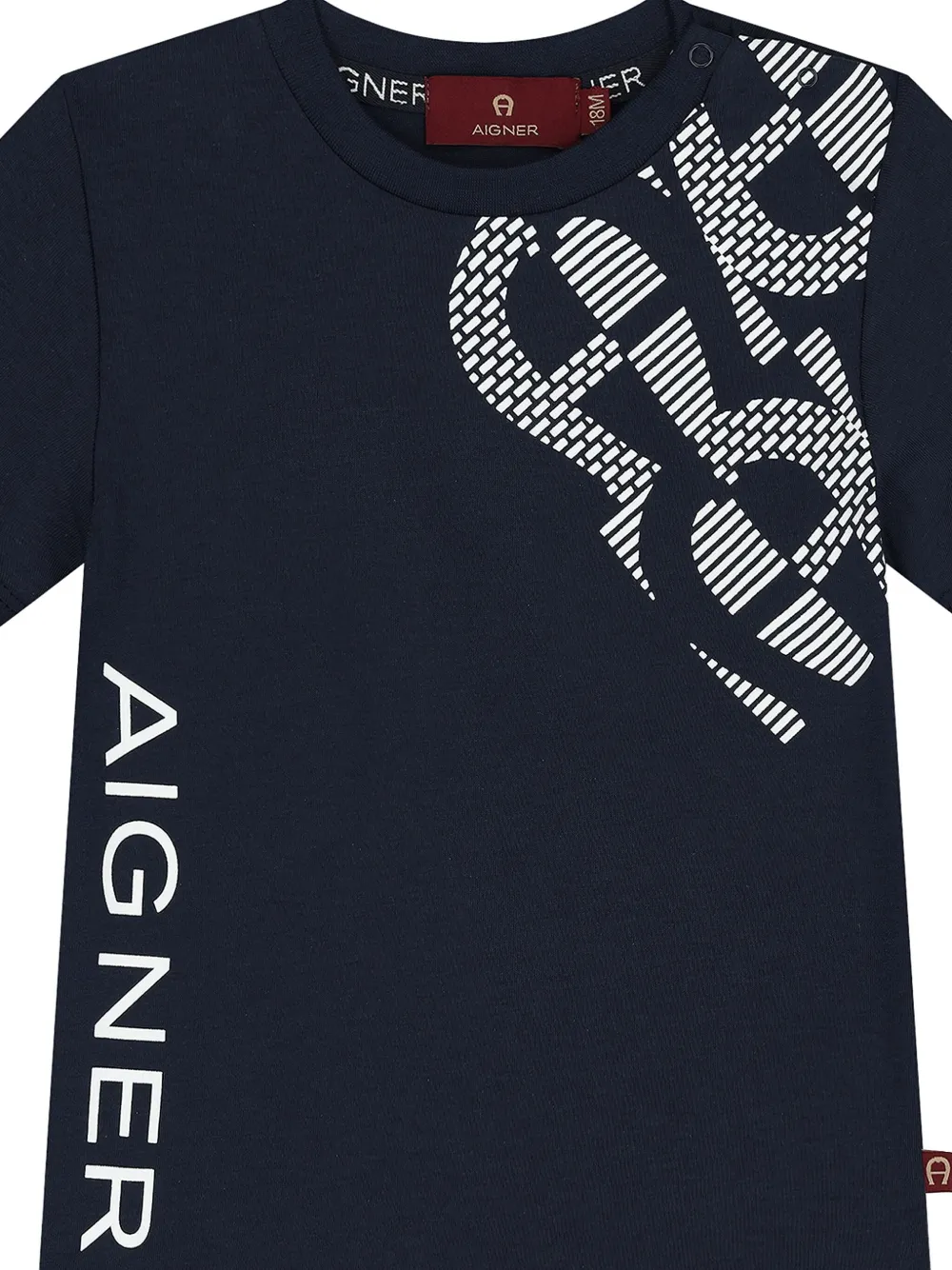 Aigner Kids T-shirt met logo Blauw
