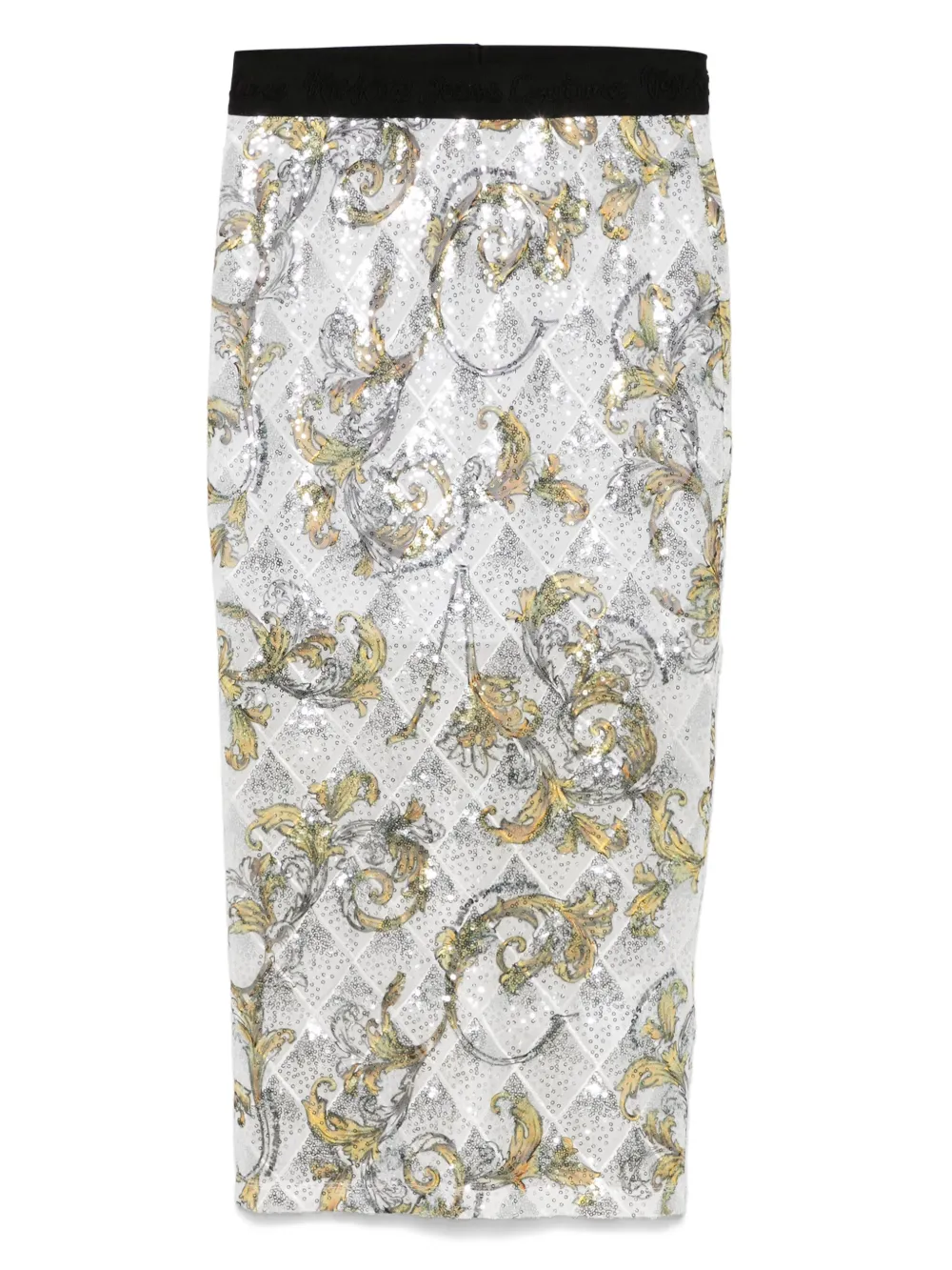 Versace Jeans Couture Barocco midi-rok Wit