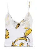 Versace Jeans Couture Barocco mesh top - White