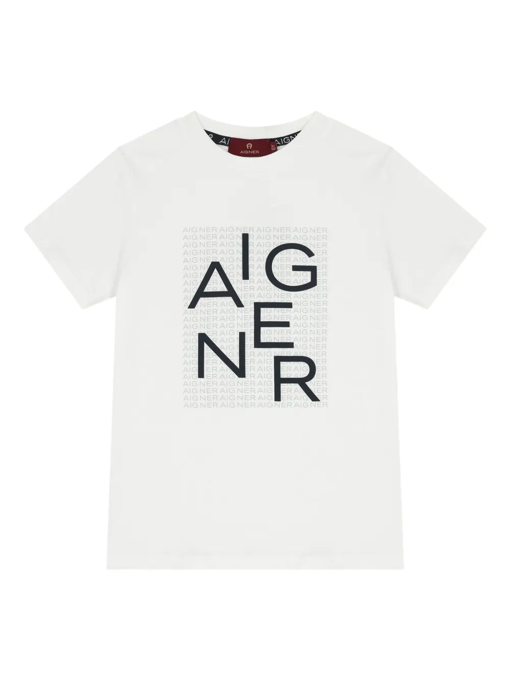 Aigner Kids T-shirt met logoprint Wit