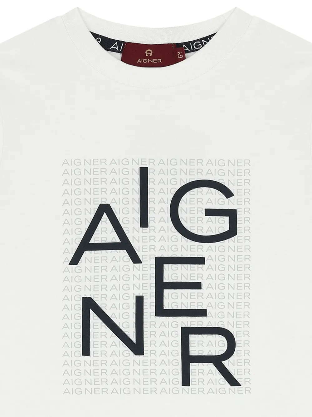 Aigner Kids T-shirt met logoprint Wit