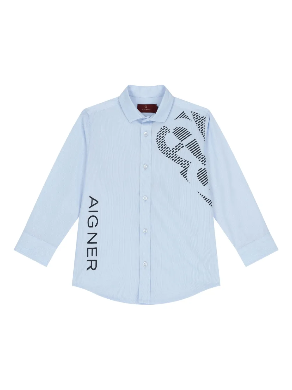 Aigner Kids graphic-print button-up shirt | Black | Image 1