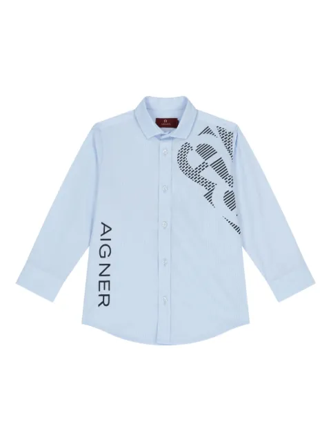 Aigner Kids graphic-print button-up shirt