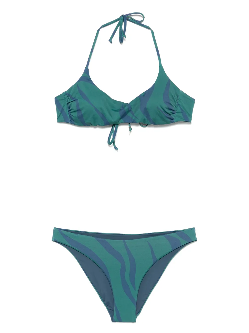 Fisico zebra-print bikini | Green | Image 1