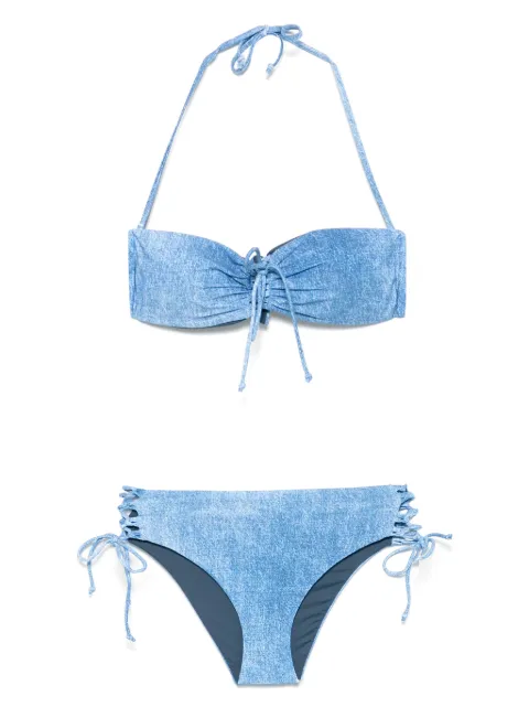 Fisico denim-print bikini