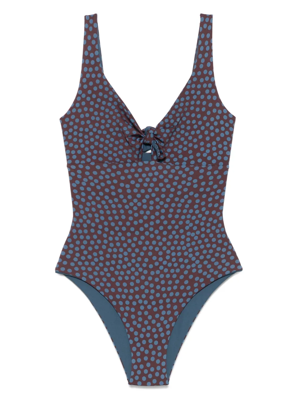 Fisico polka dot-print swimsuit | Brown | Image 1
