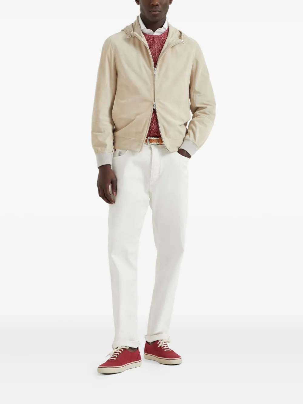 Brunello Cucinelli Sweater met rits - Beige