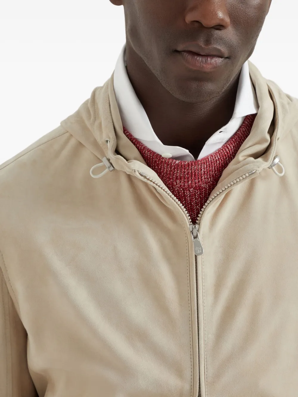 Brunello Cucinelli Sweater met rits Beige