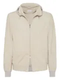 Brunello Cucinelli zip-up hooded sweatshirt - Neutrals