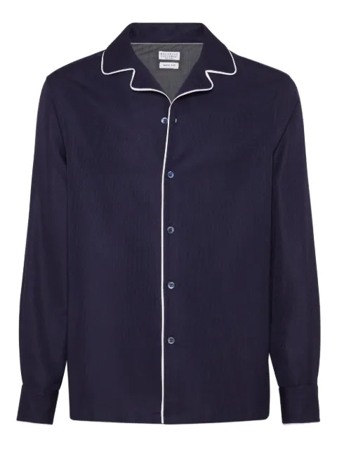 Brunello Cucinelli contrast-trim shirt