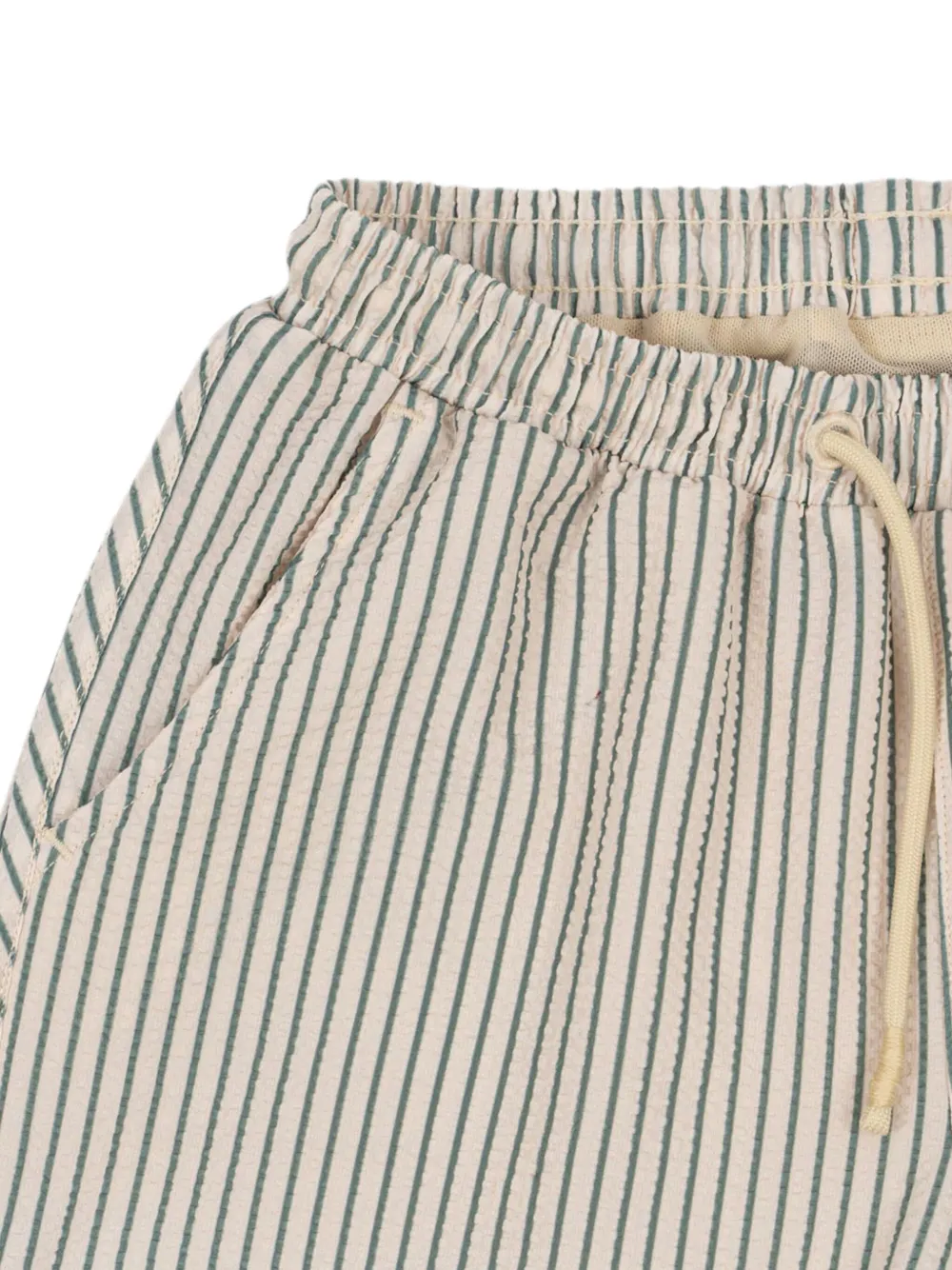 Konges Sløjd Gestreepte zwembroek Beige