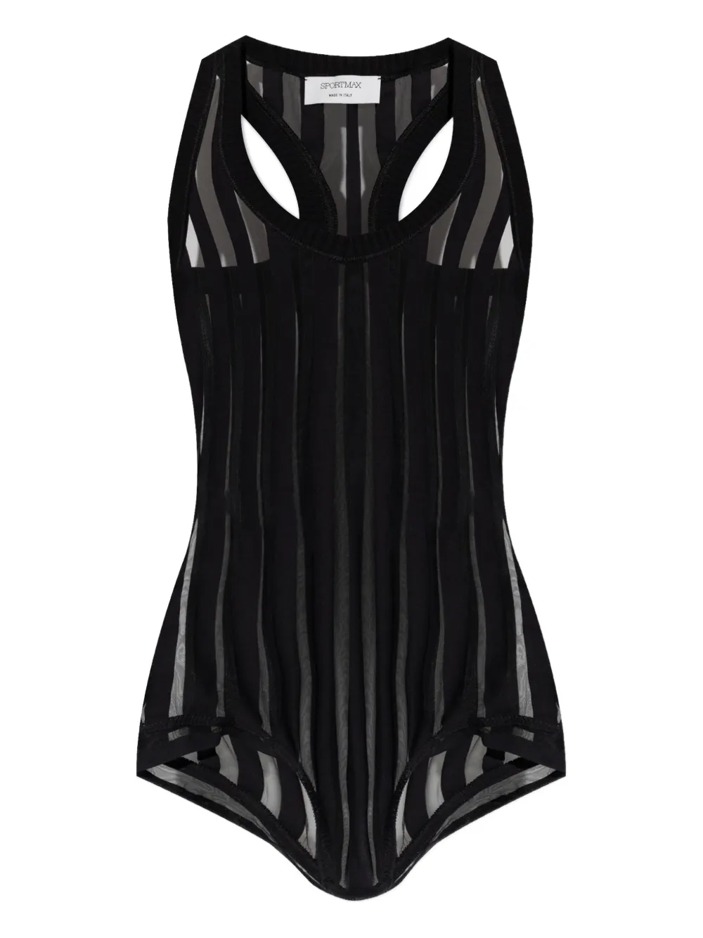 Edam sheer striped bodysuit