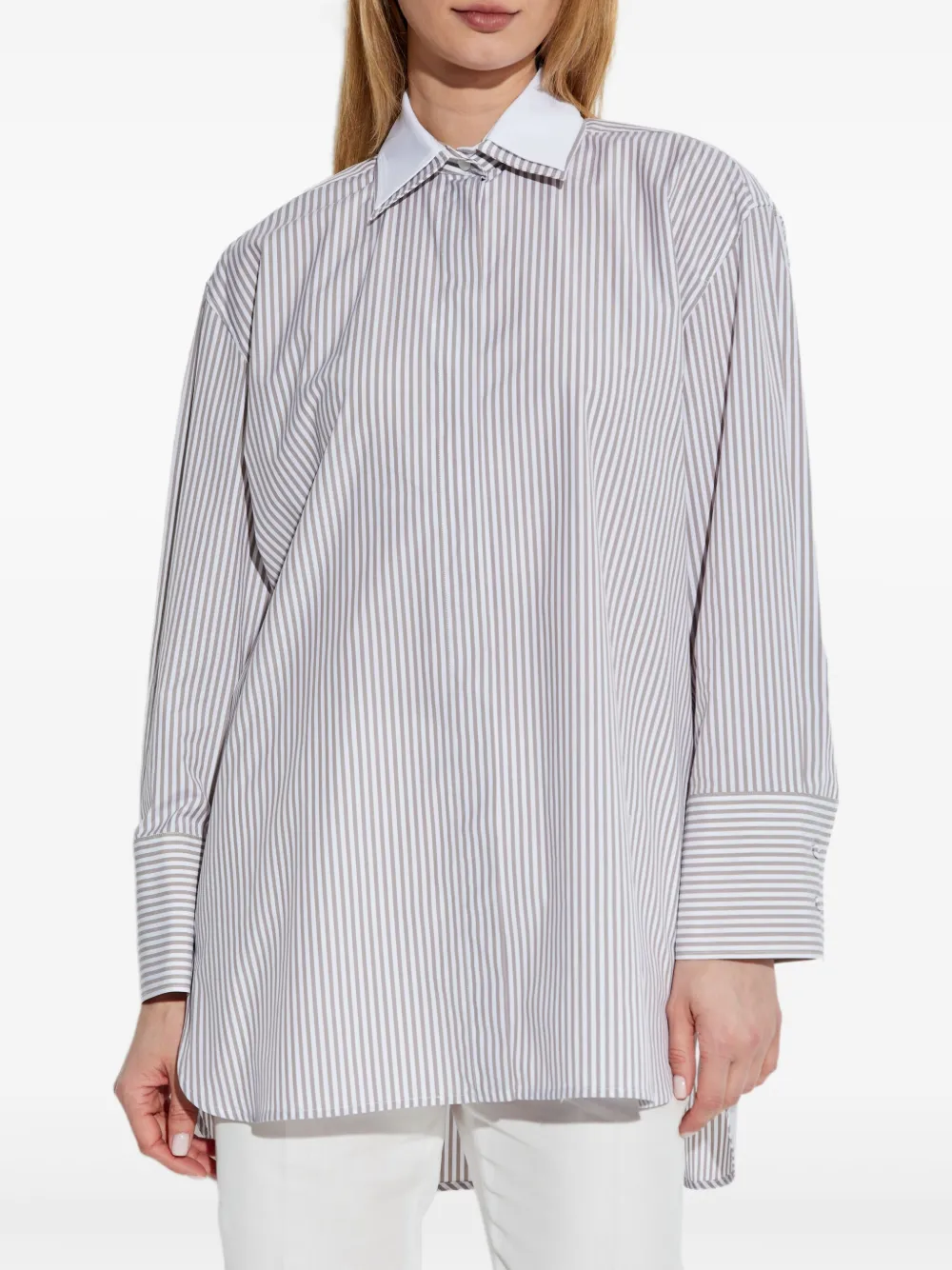 Max Mara Tubinga gestreepte blouse Wit