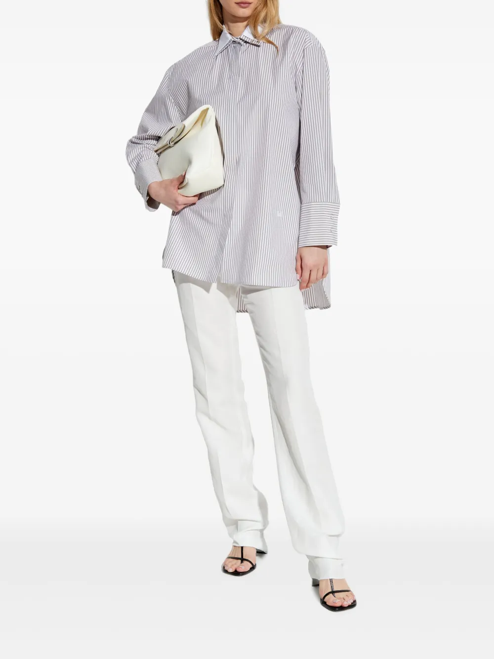 Max Mara Tubinga gestreepte blouse Wit