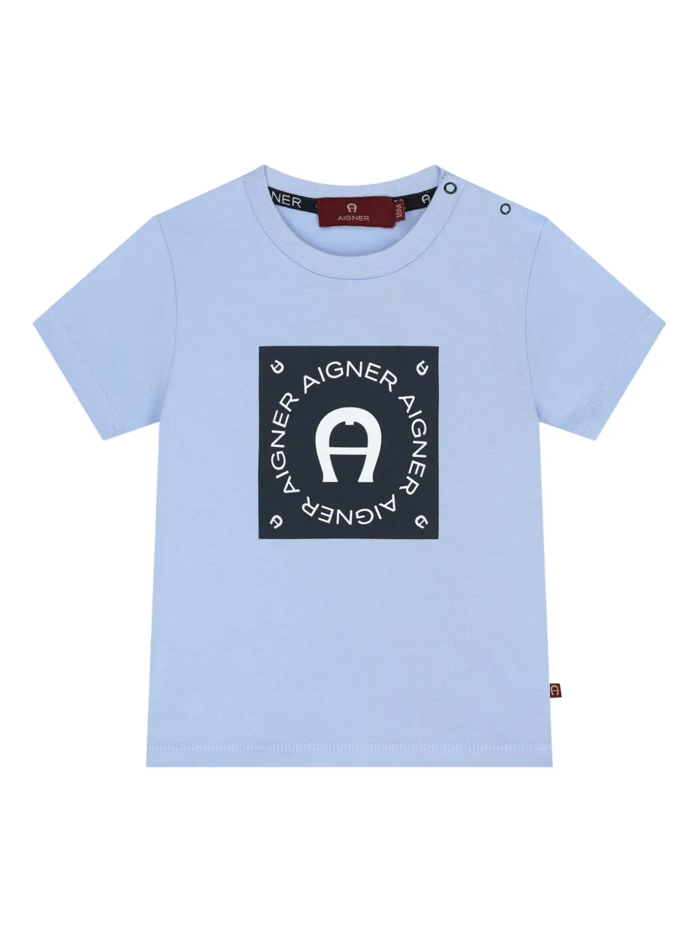 Aigner Kids T-shirt met logo Blauw