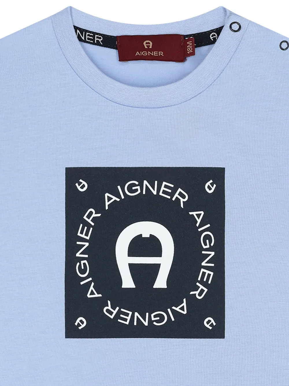Aigner Kids T-shirt met logo Blauw