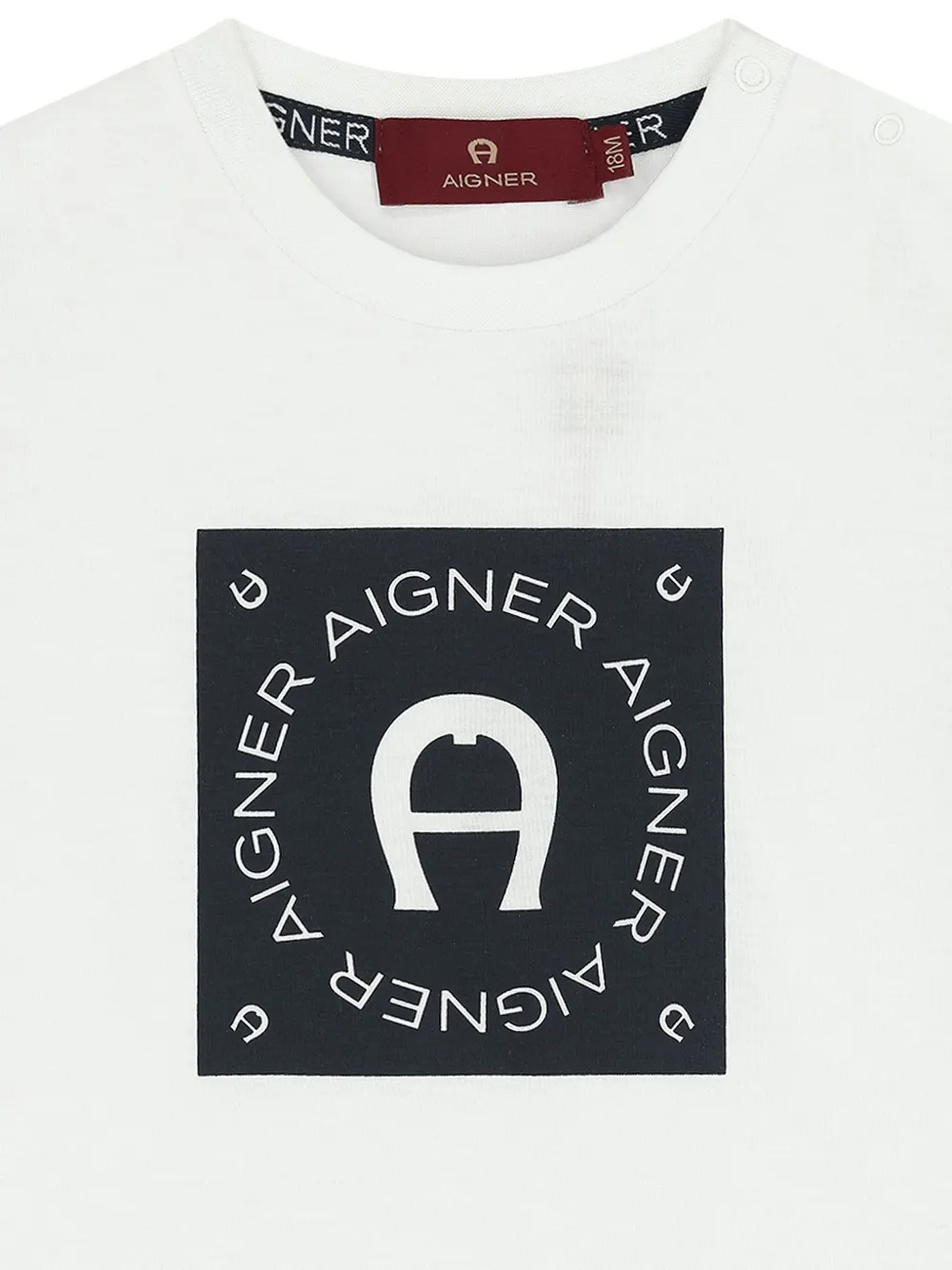 Aigner Kids T-shirt met logoprint] Wit