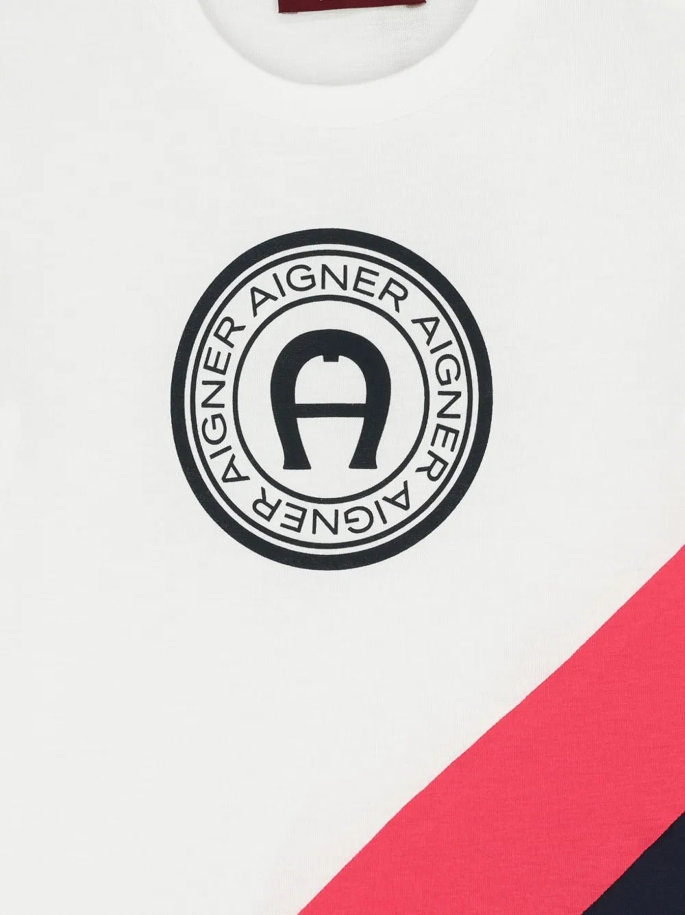Aigner Kids T-shirt met logoprint Wit