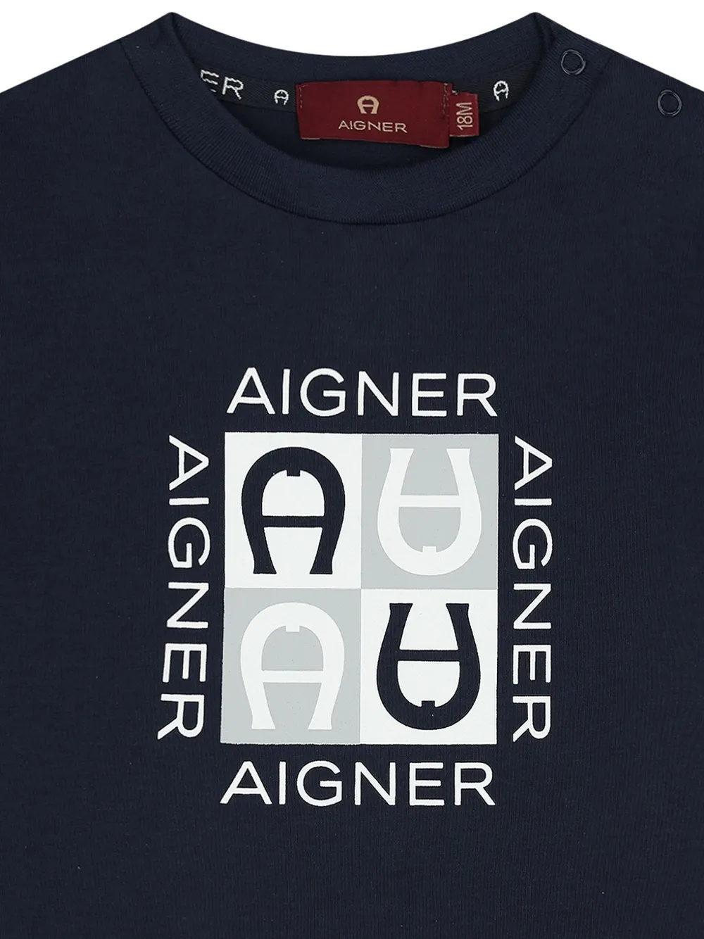 Aigner Kids T-shirt met logo Blauw