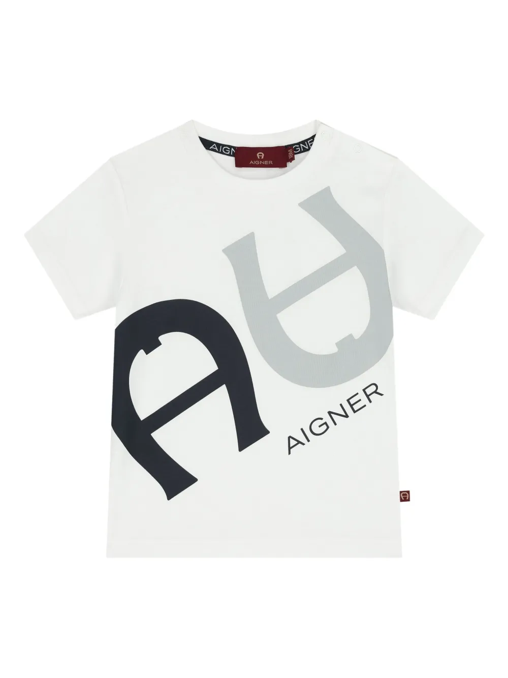 Aigner Kids playera con logo gráfico | blanco | Image 1