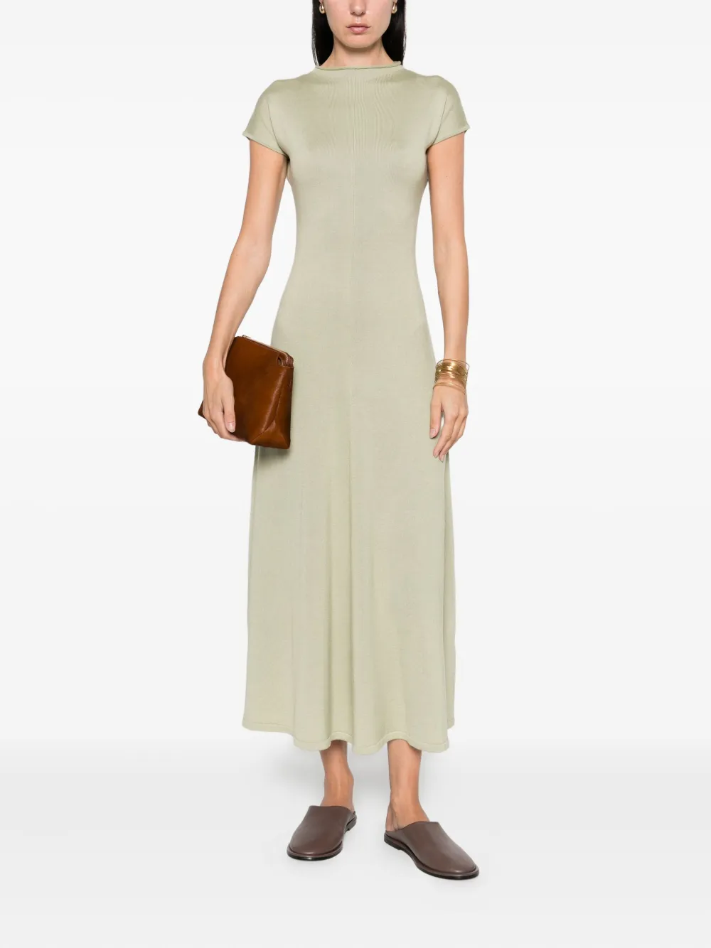 Tove Wool-silk Lenore Maxi Dress In Animal Print