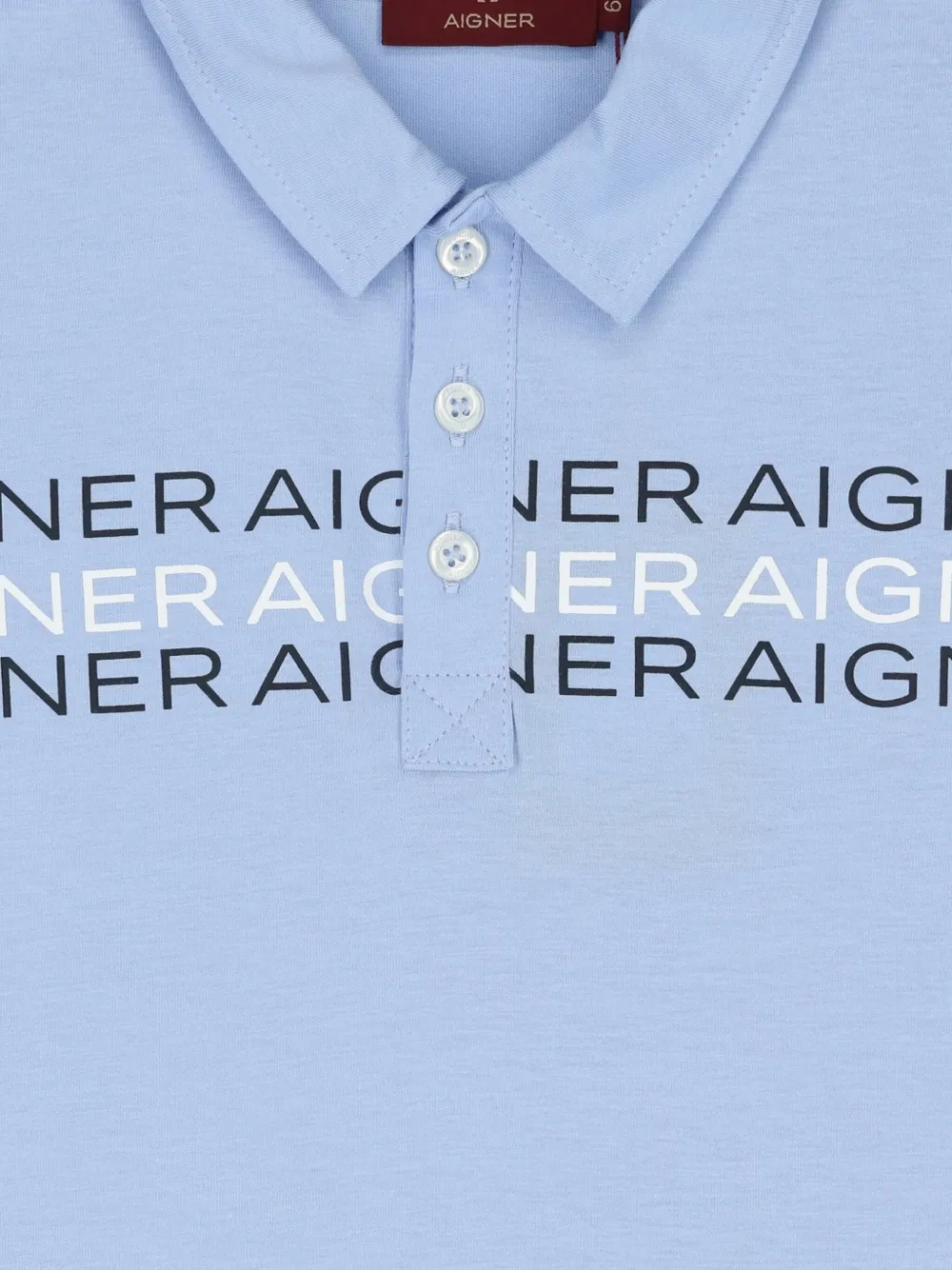 Aigner Kids Poloshirt met logoprint Blauw