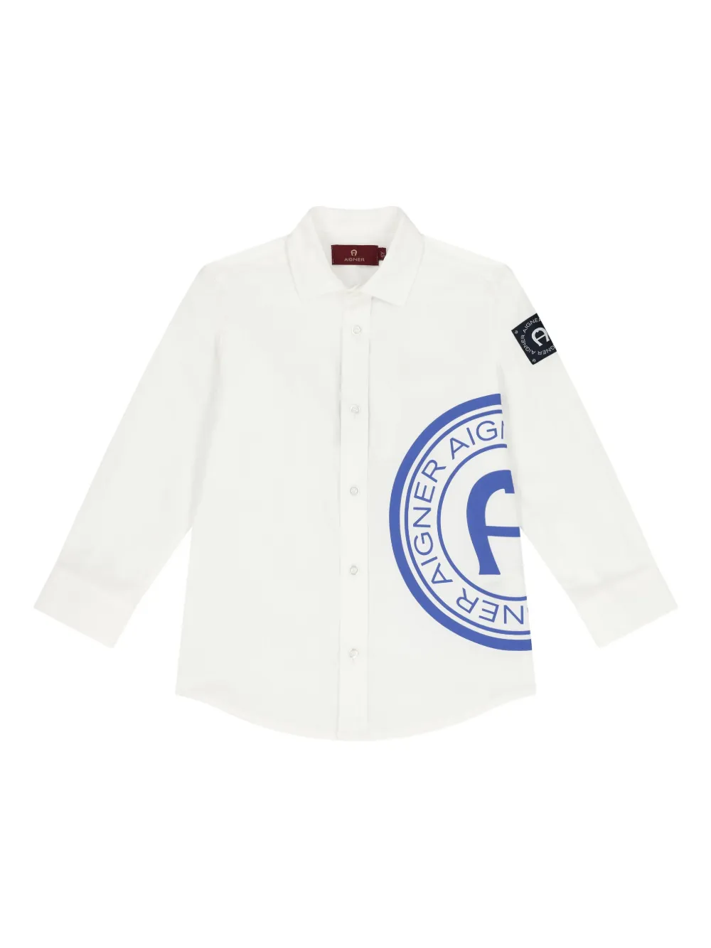 Aigner Kids Shirt met logoprint Wit