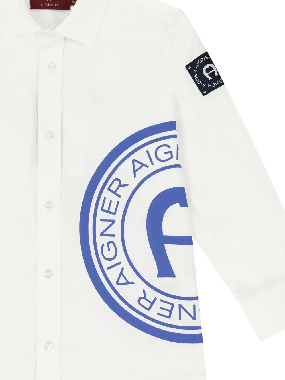 Aigner Kids Shirt met logoprint Wit