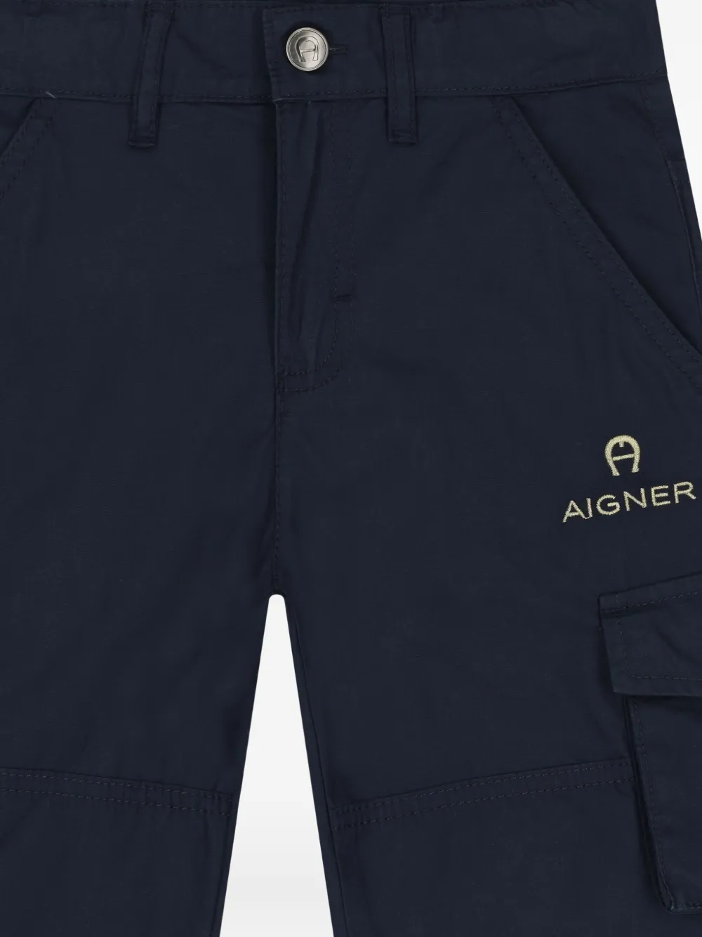 AIGNER LOGO-EMBROIDERED CARGO SHORTS