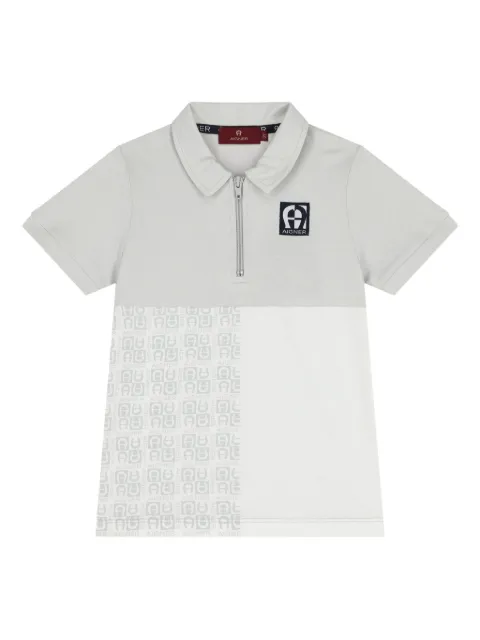Aigner Kids zip-up polo shirt