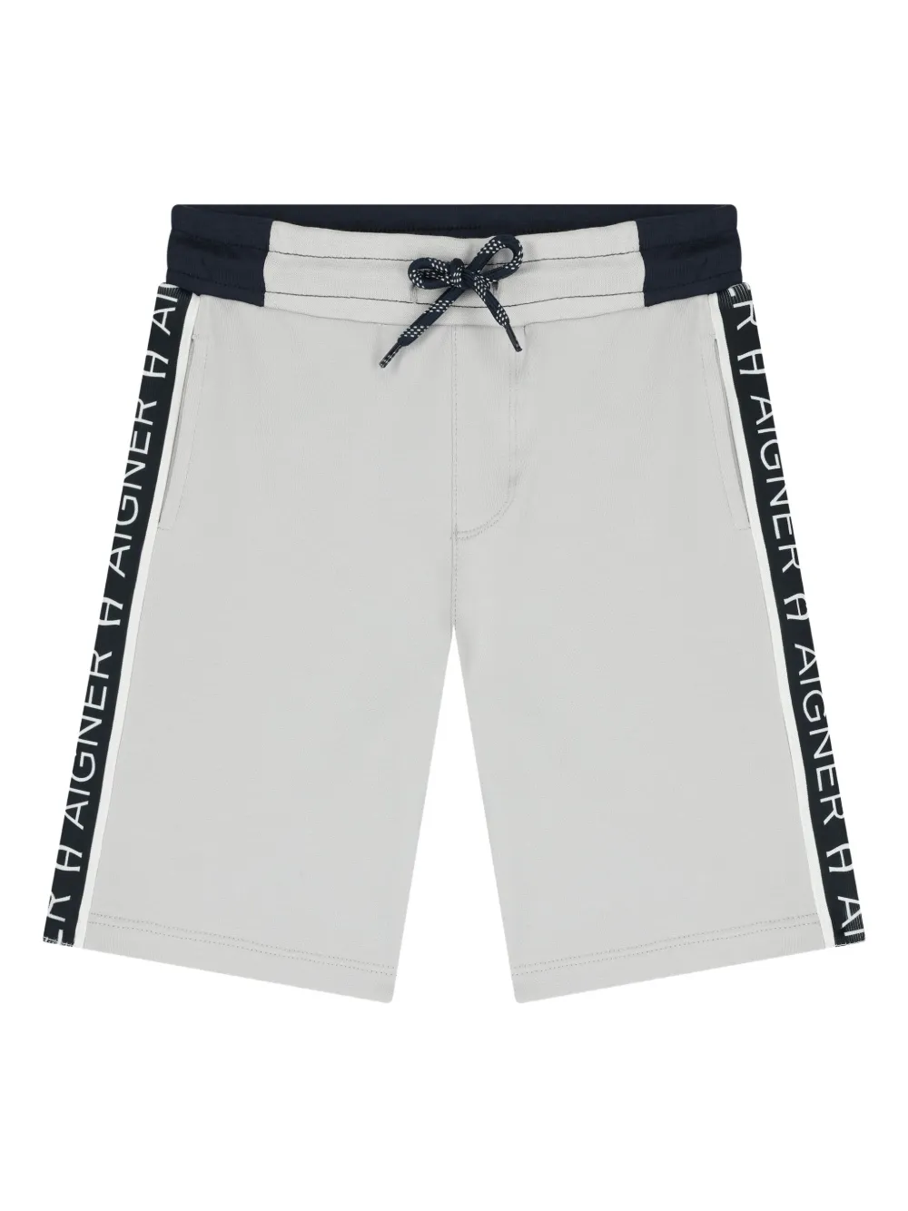 AIGNER LOGO-PRINTED TRACK SHORTS