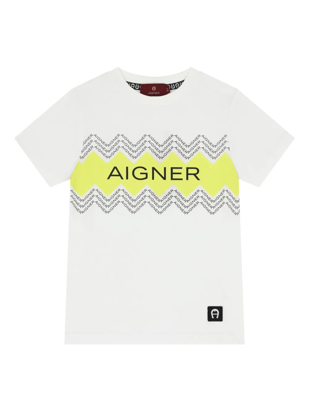 Aigner Kids T-shirt met grafische print Wit